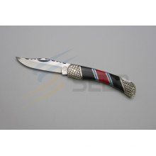 8.6" Resin and Color Stone Handle Folding Knife (SE-494)